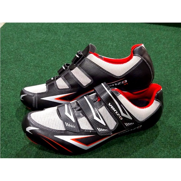 Venzo Black and Red Cycling Shoes size 13 Men - Picture 1 of 3